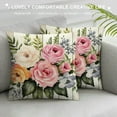 thumbnail image 3 of Fenyluxe Flowers Bouquet Folk Art Pillow Covers for Couch Sofa Indoor Outdoor Pillow Case - High-Quality 1PC 24x24in, 3 of 5