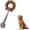 Coffe, variant on Dog Rope Toy for Medium and Small Dogs Interactive Puppy Toys Tug of War Rope Tether Tug Outdoor Dog Toy 1 Knot Puppy Teething Chew Cotton with PVC Doughnut (Orange)