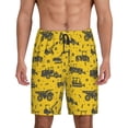 thumbnail image 1 of Balery Vintage Excavator Pantalones cortos de pijama de punto de algodón para hombre con cinturilla y bolsillos-Small, 1 of 6