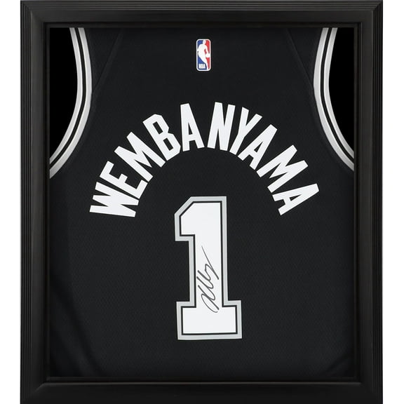 Victor Wembanyama San Antonio Spurs Autographed Framed Black Icon Swingman Jersey - Fanatics Authentic Certified
