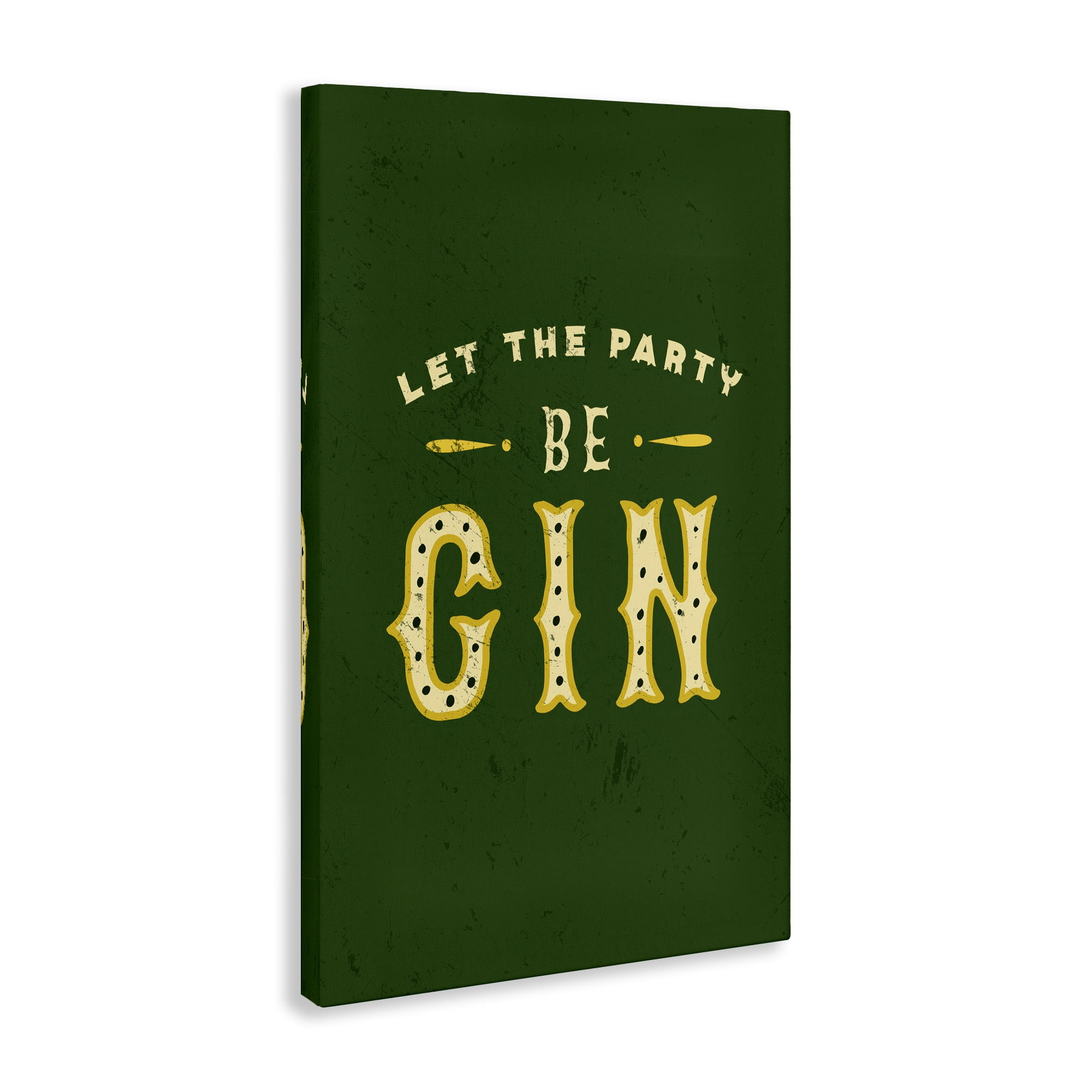 Stupell Industries Let Party Be Gin Pun Food & Beverage Painting Wrapped Canvas Art Print Wall Art, 20 x 30