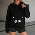 thumbnail image 5 of Levmjia Womens Hooded Sweatshirts Fashion Printed Round Neck Long Sleeve Casual Pullover Tops Work Home Soft Comfortable Breathable Holiday Everyday Wear, 5 of 7