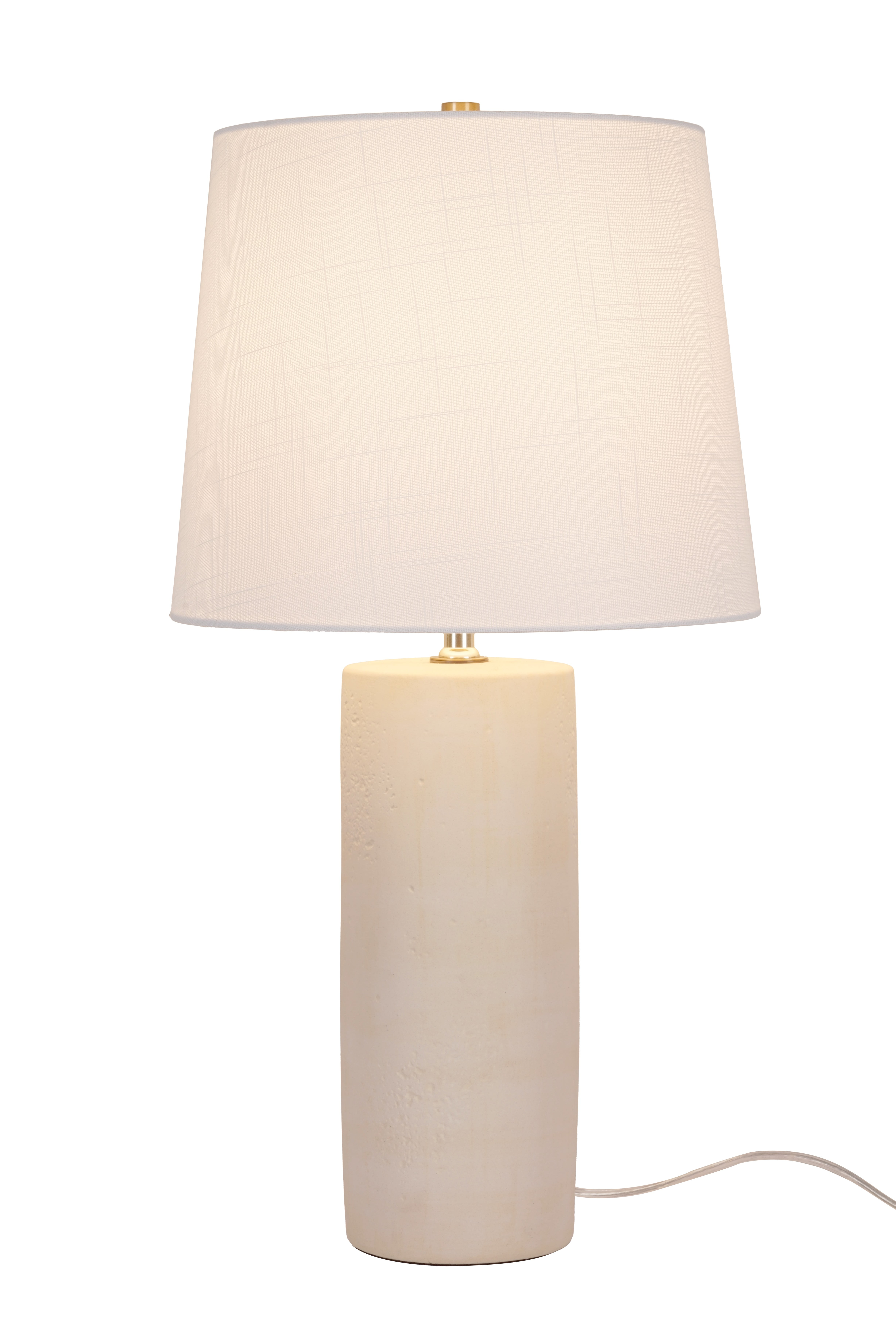 Better Homes & Gardens 23"H Natural Stone Look Ceramic Table Lamp with Tapered White Linen Shade