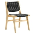 thumbnail image 3 of Modway Saoirse Woven Rope Wood Dining Side Chair in Natural Black, 3 of 10