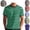 Green, variant on Mfakffe Mens Short Sleeve T-Shirts Striped Casual Crewneck Breathable Basic Shirt Color Block Stretch Lightweight Summer Beach Tees