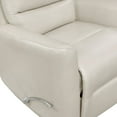 thumbnail image 4 of Lexicon Dimitri Faux Leather Swivel Glider Reclining Chair in Beige, 4 of 14