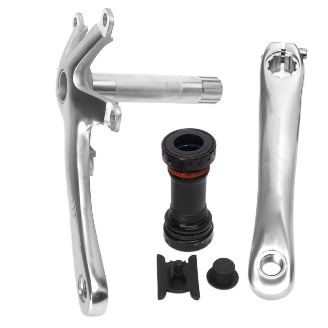 VIARON Brazo De Manivela De Bicicleta Aleación De Aluminio 130 Mm BCD Bicicleta De Carretera Plegable Juego De Bielas De Soporte Inferior HuecoPlata