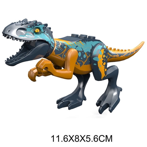 Figuras de dinosaurios grandes de Jurassic Dino World, bloques de construcción, Velociraptor, T-Rex, Triceratops, Indominus Rex, juguetes para niños