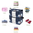 thumbnail image 4 of Foldable Clothes Storage Bags Clothes Organizer Bin with Clear Windows for Clothes Bedding Little Ghosts Eating Candy, 4 of 6