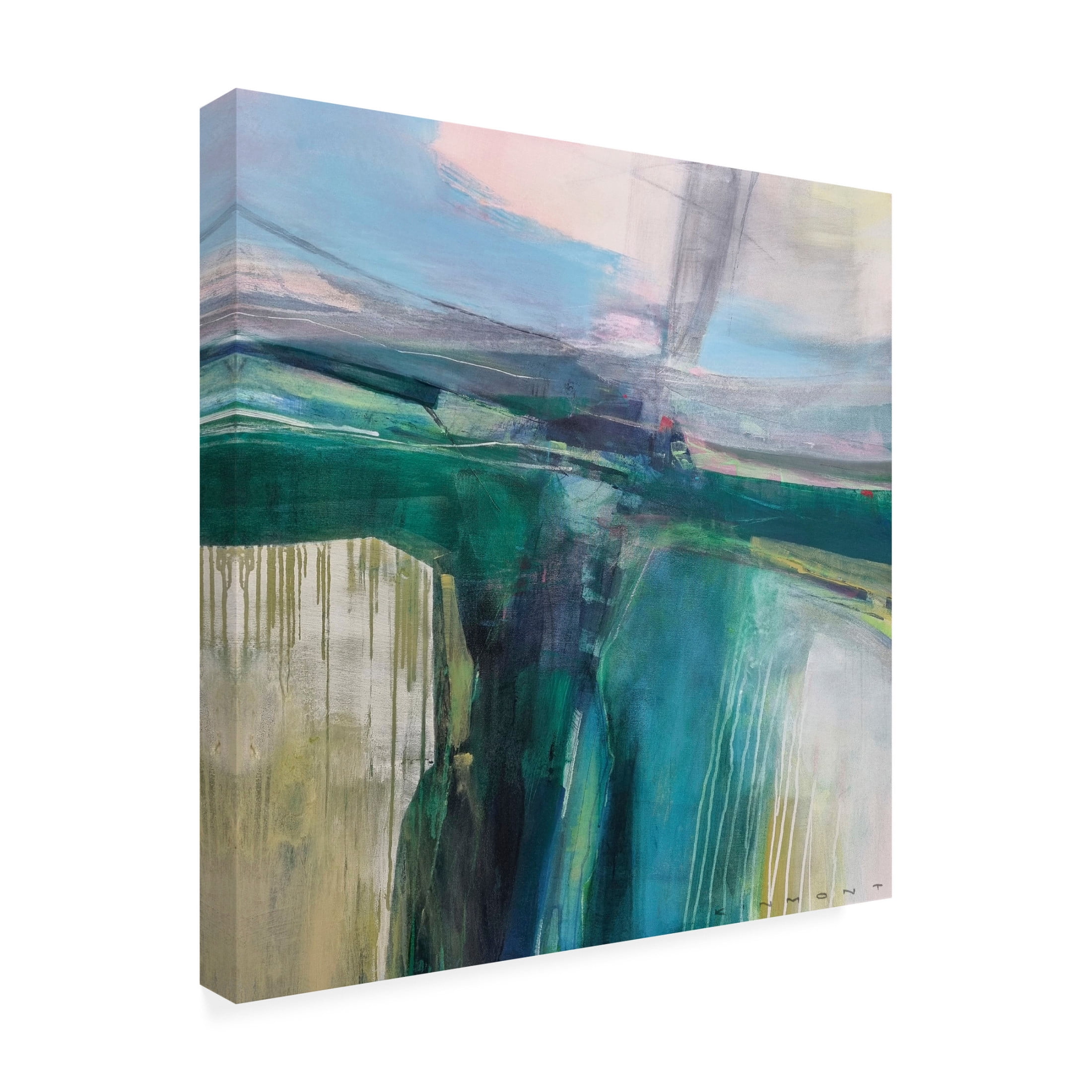 Canvas Wall Art - Andrew Kinmont 'Convergence' Wall Art for Living Room, Bedroom, or Office Décor by Trademark Fine Art - 24 x 24 Inches