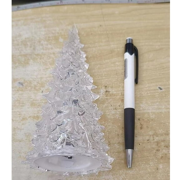 dajkiuy Tabletop Christmas Tree Acrylic Lighted LED Christmas Tree Night Light Acrylic Christmas Tree Decor for Gifts Holiday Party Xmas Table Centerpiece(6.5 Inch)