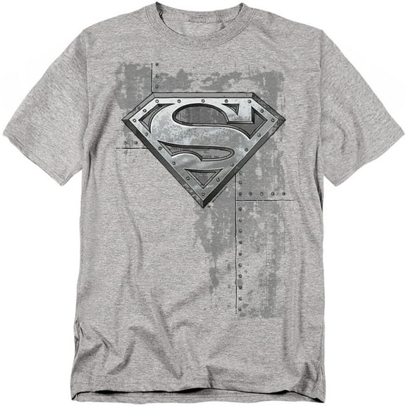 Superman T-Shirt Riveted Metal Unisex Graphic Tee For Men & Women