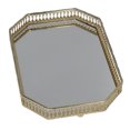 thumbnail image 2 of Bandeja de espejo estilo americano de hierro grande, decorativa, con forma geométrica, para maquillaje lateral, para baño y hogar., 2 of 14