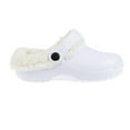 thumbnail image 2 of FOAMWALK Girl's Lightweight Solid Sherpa-Lined Clog - Warm Fleece & Stylish Clogs for Girls, White, 11-12, 2 of 7