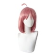 thumbnail image 1 of Peluca sintética corta y recta para cosplay de anime color rosa, 1 of 6