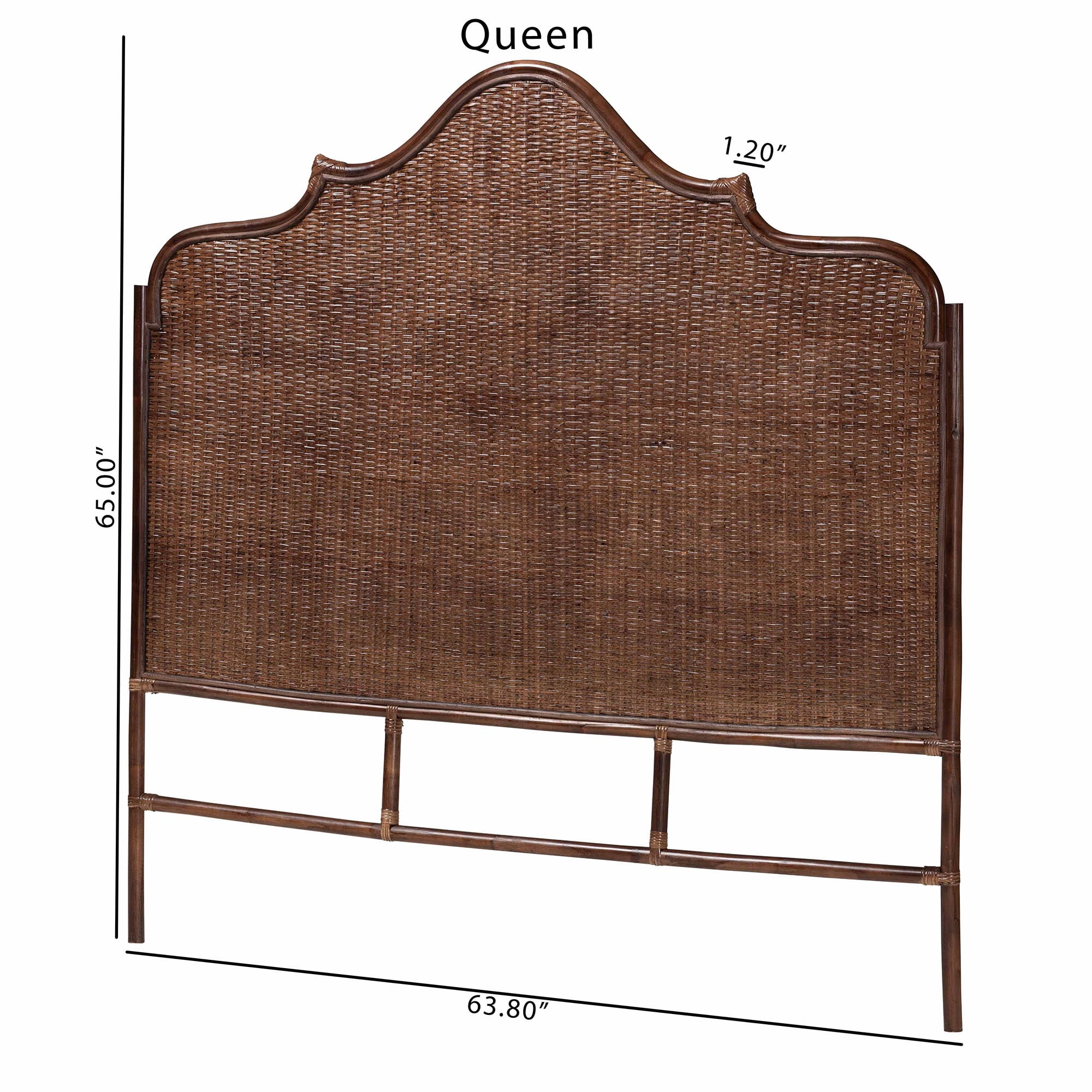 bali & pari Jaelle Boho Standalone Headboard, King, Coffee Bean