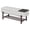 Espresso-02, variant on 47" Upholstered Storage Bench, Farmhouse Wood Shoe Rack with Hidden Storage Cabinet and Open Shelf, 2-Tier Entryway Bench for Hallway, Living Room