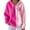 Hot Pink, variant on Women's Color Block Ribbed Drawstring Hoodie With Front Pockets Cancer Awareness Pullover Sweatshirt With Pink Ribbon Heart Print for October Fall Casual Wear