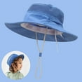 thumbnail image 2 of Kids Sun Hat Bucket Solid Boys Baby Sun Kids Beach Wide Brim Outdoor Play For Boy And Girl Cap 3 Months-12 Months, 2 of 4