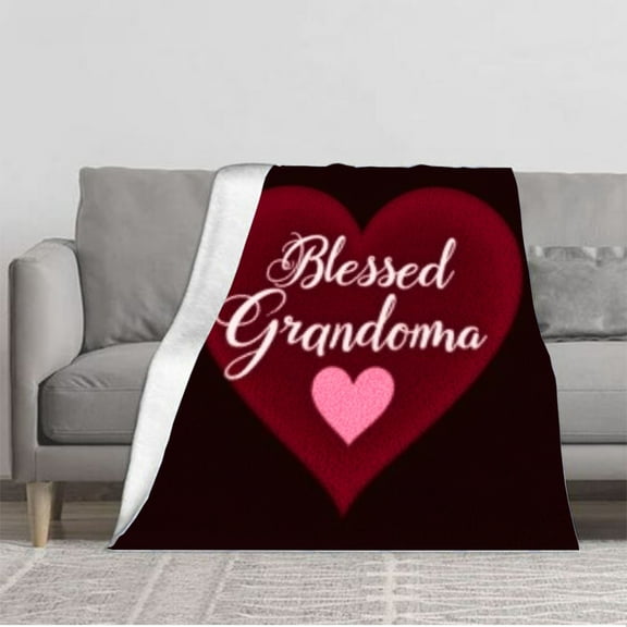 Durable Soft & Warm Flannel Blanket - Cozy Heart Design with Maroon Background Perfect for Sofa Travel Bed & Chair