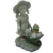 Home Trends Girl With Wheelbarrow Garden Statue