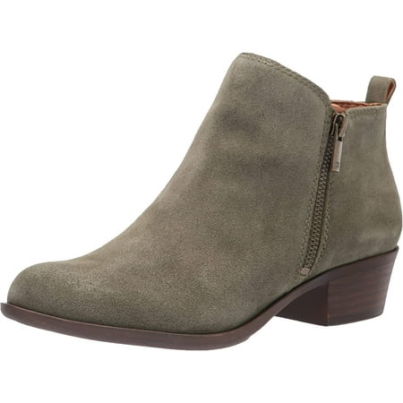 Lucky Brand Basel Almond-Toe Ankle Booties Olive Night (7, Olive Night)