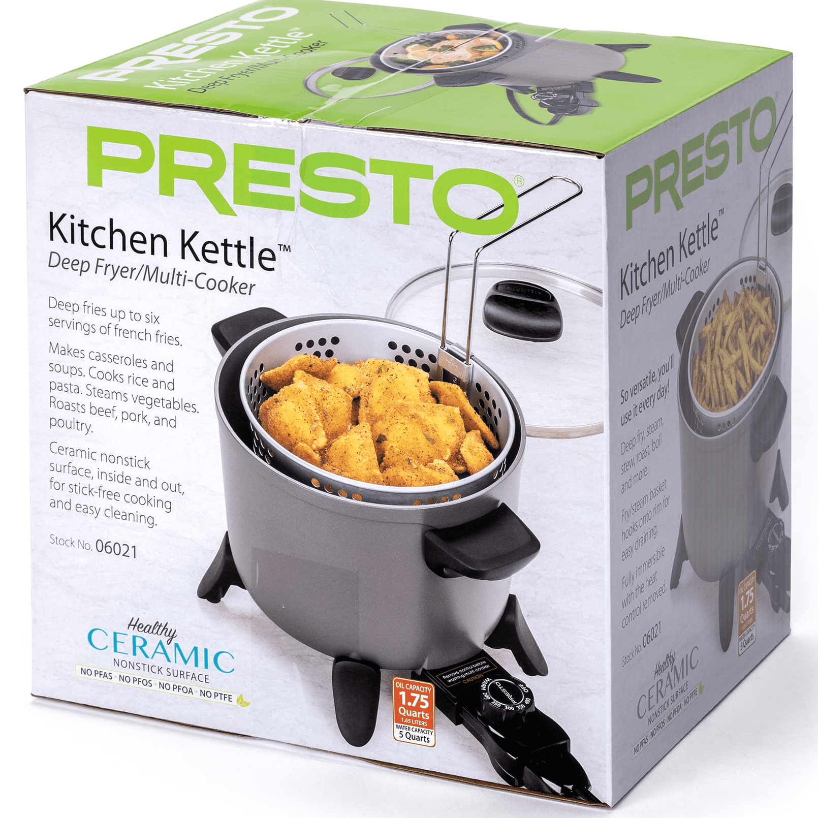 6 Qt Electric Deep Fryer Kettle Pot Multi-Cooker Dual Daddy Home Kitchen  Fries