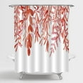thumbnail image 5 of Red Shower Curtain Set, Spring Eucalyptus Plant Leaves Fabric Shower Curtain, Watercolor Floral Botanical Nature Aesthetic Shower Curtain for Bathroom Decor, 72 x 72, 5 of 5