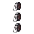 thumbnail image 4 of pitrice Stylish Mens Belt With Reversible Buckle Comfort No Loose Thread All Trend Match Reversible Belt Original 110cm 3Set, 4 of 6