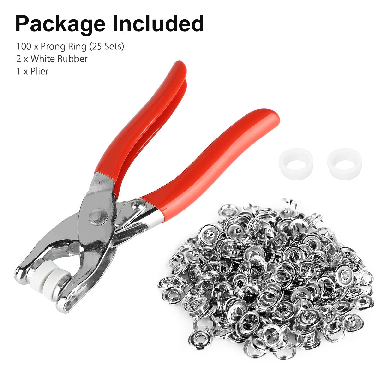 Snap Factory Easy Press Button Snap Fastener Pliers With 108 Snap Pieces -  3/16