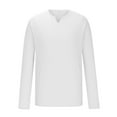 thumbnail image 6 of FAIWAD Men's Slim Stretch Shirts Long Sleeve V Neck Stylish T-Shirts Casual Comfy Breathable Blouse Tops, 6 of 6