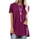 thumbnail image 3 of Sonducket Camisa de mujer con cuello y manga corta en color liso Prendas para la parte del cuerpo Vino rojo M, 3 of 4