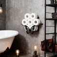 thumbnail image 7 of Butterfly Toilet Paper Holder Wall Mounted, Black Metal Decorative Bathroom Storage Organizer with Farmhouse Design for Bathroom, Vanity, RV, Unique Gift, 7 of 7