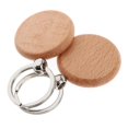 thumbnail image 4 of 20 Pcs Blank Wooden Keychain Personalized Round Engraving Key Diy Wood Keychains Key Tags Can Engrave Diy Gifts Starlight, 4 of 5