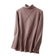 thumbnail image 2 of Sanbonepd Women Casual Fall Winter Multicolor Knit Sweater Thermal Turtleneck Top, 2 of 3