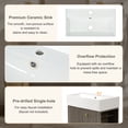 thumbnail image 5 of 22" Sturdy Modern Freestanding Vanity Cabinet, Modern Bathroom Cabinet with Ceramic Sink, Freestanding Vanity with Soft Close Door for Bathroom, Dark Gray, 5 of 9