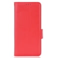 thumbnail image 5 of Wallet Case for iPhone 15 Plus Card Slots Holder Kickstand Flip Case, Lychee Pattern PU Leather Shockproof Cover with Magnetic Clasp Drop Resistant Phone Case, Red, 5 of 9