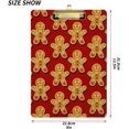 thumbnail image 3 of FMSHPON Christmas Cute Xmas Gingerbread Clipboard Hardboard Wood Nursing Clip Board and Pull for Standard A4 Letter 13x9 inches, 3 of 5