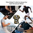 thumbnail image 6 of Bixox Men's Lilies Flowers Printed Short Sleeve Skinny Athletic T-Shirt, 6 of 6