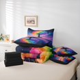 thumbnail image 6 of Homewish Romantic Tree Of Life 7-Piece Twin Bedding,Night Starry Sky Bedding Comforter Set,Blue Purple,Black Reversible, 6 of 8