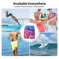 thumbnail image 6 of Sikiie Rainbow Glitter Cute Print Men's Double Layer Swimming Trunks, Adjustable Waistband and Pockets Sports Swimming Trunks, Beach Swimwear-XX-Large, 6 of 6