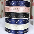 thumbnail image 2 of Cinta de satén de poliéster para envolver regalos, azul marino, negro, bronceado, lazos para el cabello DIY, decoración de boda y Navidad, 5 yardas, 2 of 4