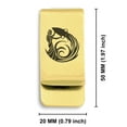 thumbnail image 2 of Stainless Steel Tribal Aquarius Zodiac (Water Bearer) Classic Slim Money Clip Credit Card Holder, 2 of 2
