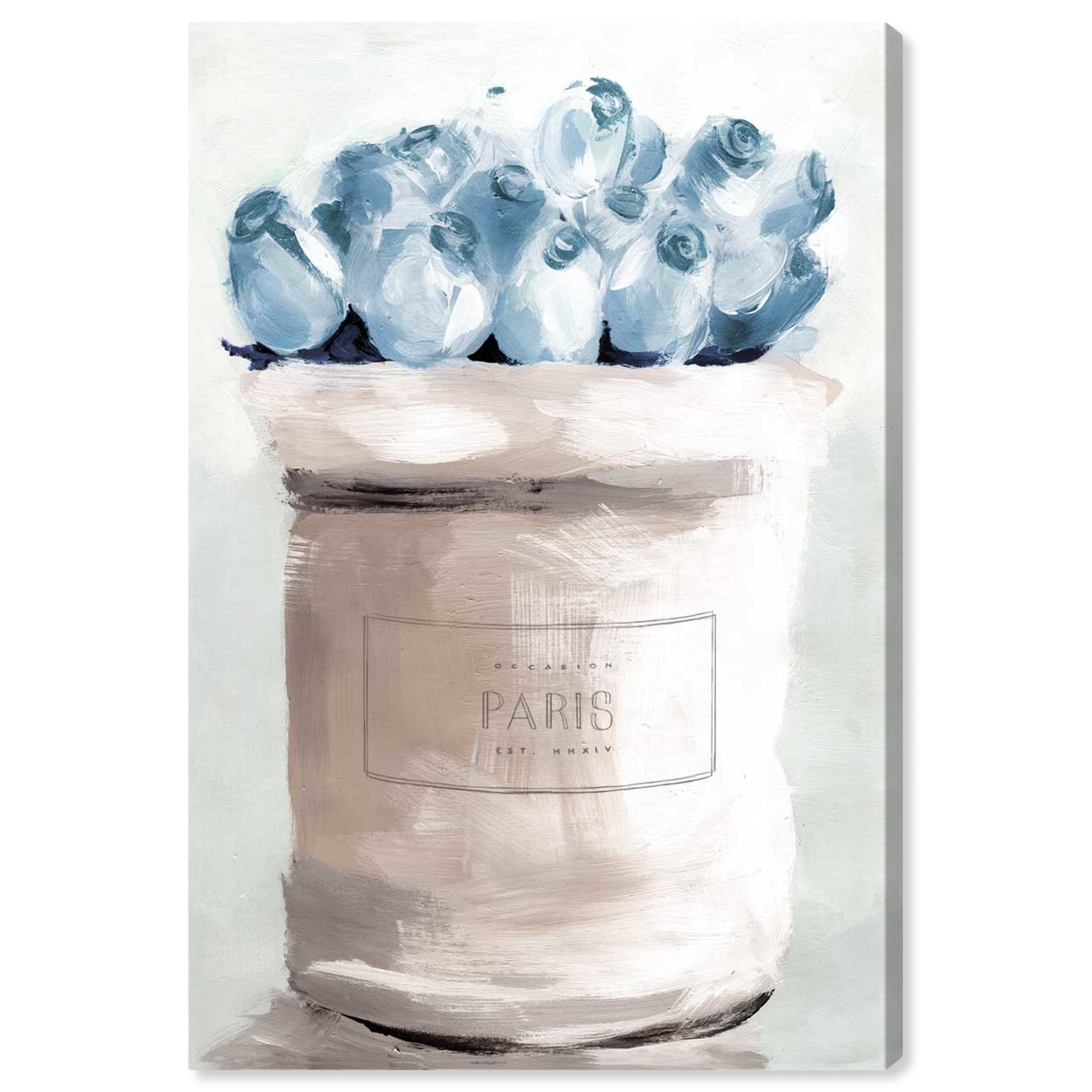 Runway Avenue Fashion and Glam Wall Art Canvas Prints 'Blue Flowers From Paris' Home Décor, 10