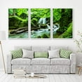 thumbnail image 2 of IDEA4WALL 3 Piece Framed Canvas Wall Art for Living Room, Bedroom Waterfall in Deep Forest of Croatia Canvas Prints for Modern Home Decoration Ready to Hang, 2 of 4