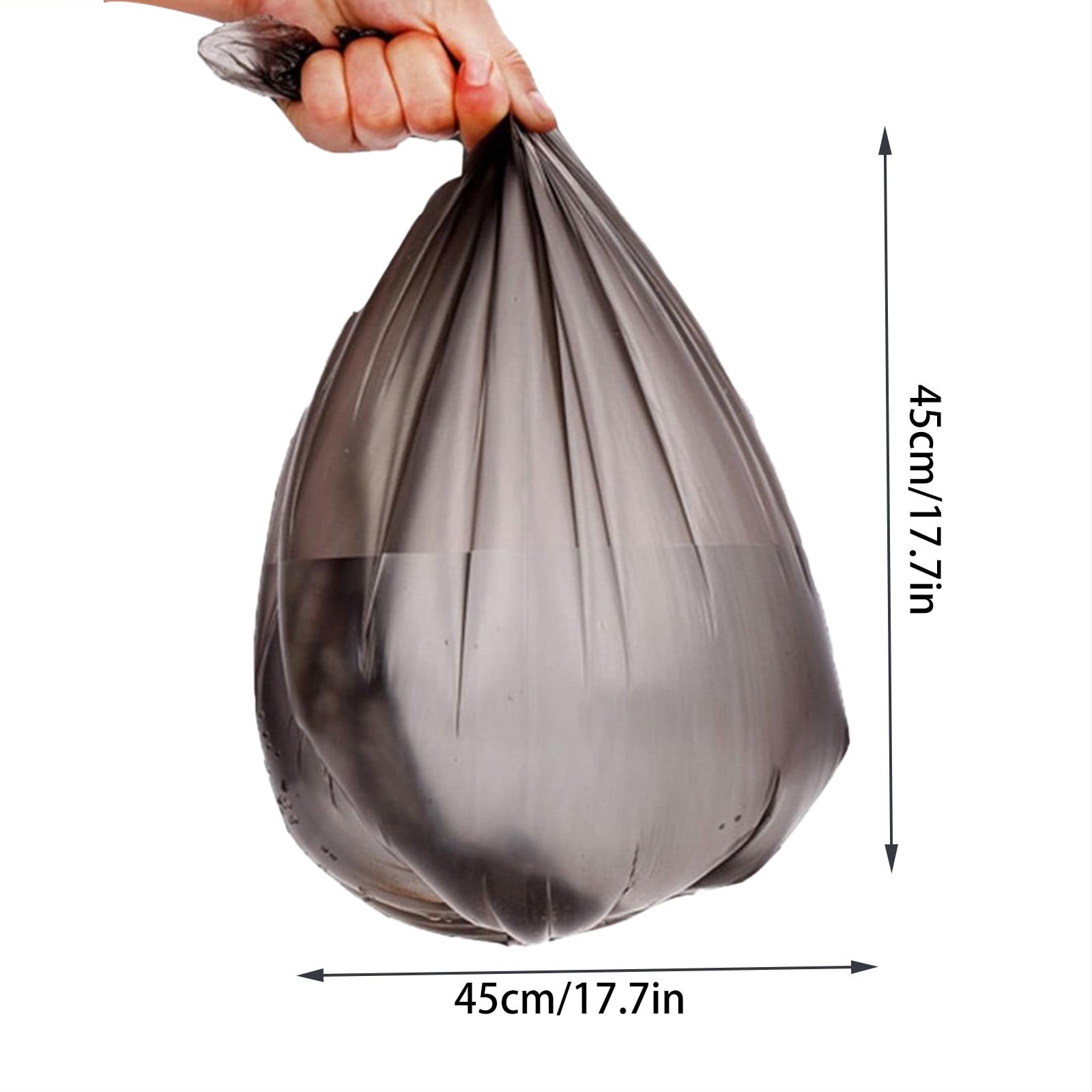 15pcs/roll Plastic Trash Bag, Modern Two Tone Drawstring Garbage Bag For  Household