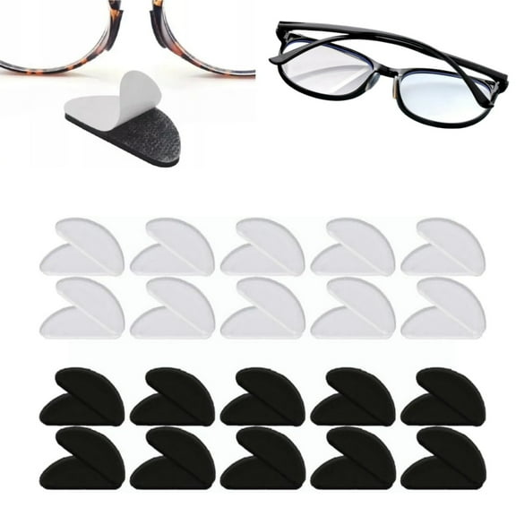 30Pairs Adhesive Silicone Nose Pads,Anti-Slip Nose Pads for Glasses,Glasses and Smaller Plastic Frames Accessories