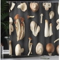 thumbnail image 3 of Ambesonne Autumn Shower Curtain, Mushrooms Monochrome Back, 69"Wx75"L, Dark Rust and Warm Taupe, 3 of 4