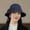 Navy, variant on Women's Woolen Top Hat, Round Top Fisherman Bucket Hat, Internet Famous Versatile Retro British Style Basin Hat for Women Daily Outdoor Wear(Beige One Size)