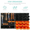 thumbnail image 2 of Best Choice Products 38x21.25in 44-Piece Wall Mounted Garage Storage Rack, Tool Organizer w/ 110lb Capacity, 2 of 6